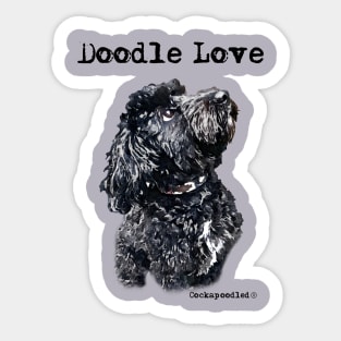 Doodle Dog Love Sticker